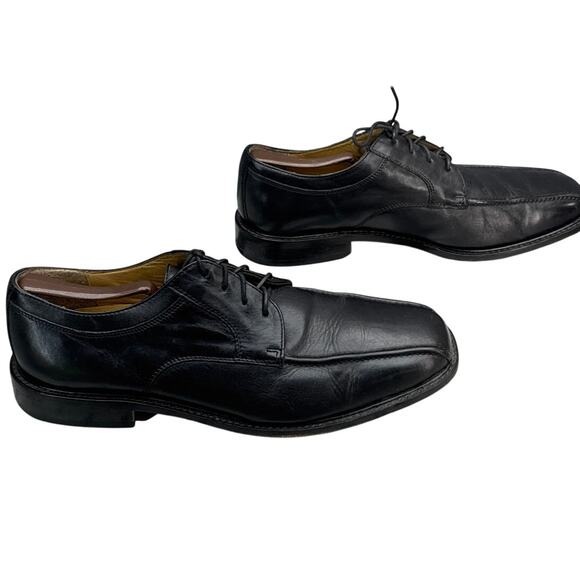 Brass Boot Vintage Black Leather Square Toe Lace Up Oxford Dress Shoe Men 11 - Picture 5 of 8